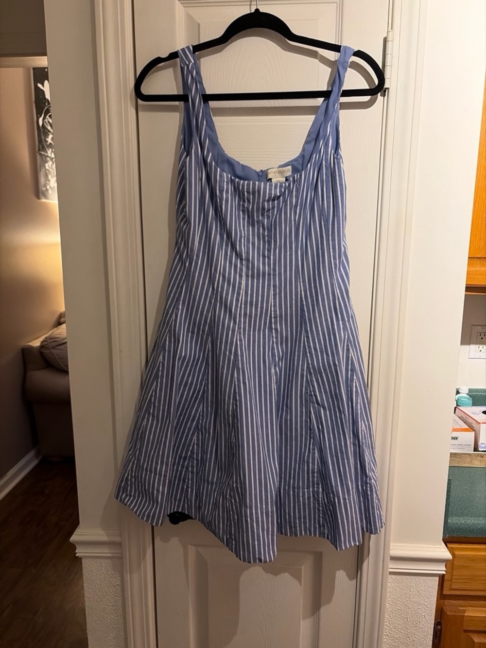 Cynthia Rowley Blue and White Striped Mini Sundress